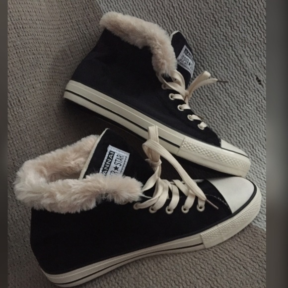 fur lined tennis shoes